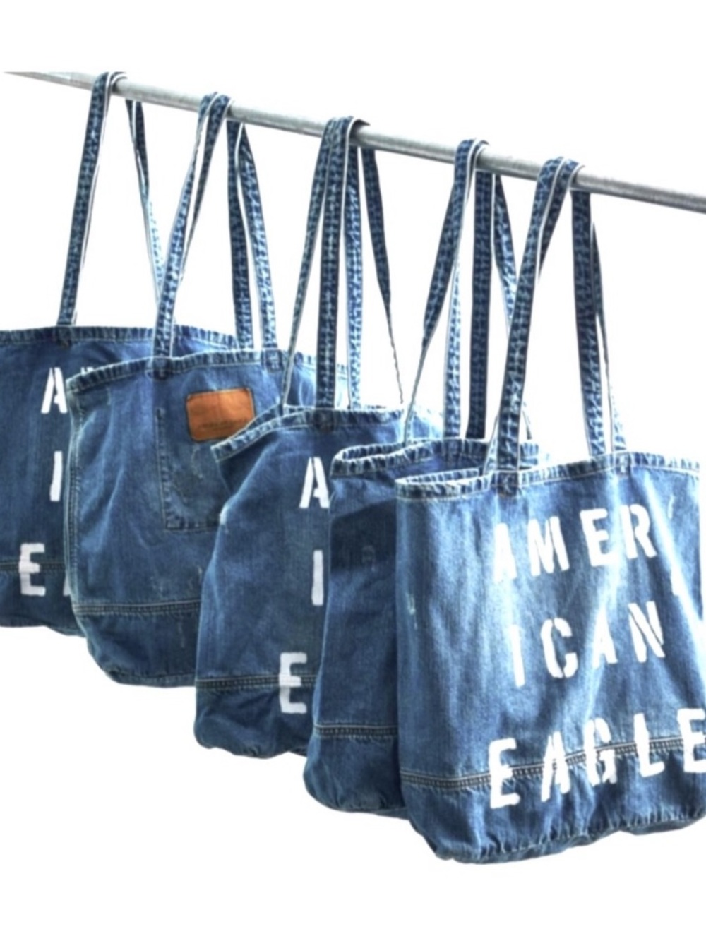 AEO Distressed Denim Tote